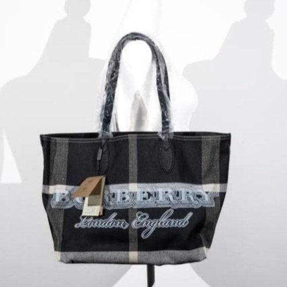 Burberry Doodle Totediaper Black Canvas Tote - Picture 1 of 5